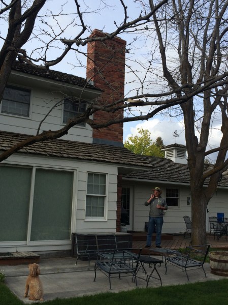 Rudy pointing out a leak