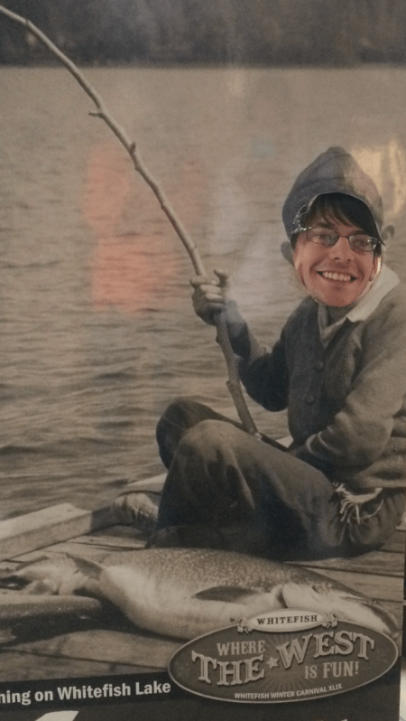 Ben, you caught that huge fish with a stick?