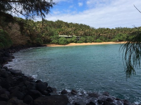 Papa'a Bay - just the right size for a small plane crash and beach scene